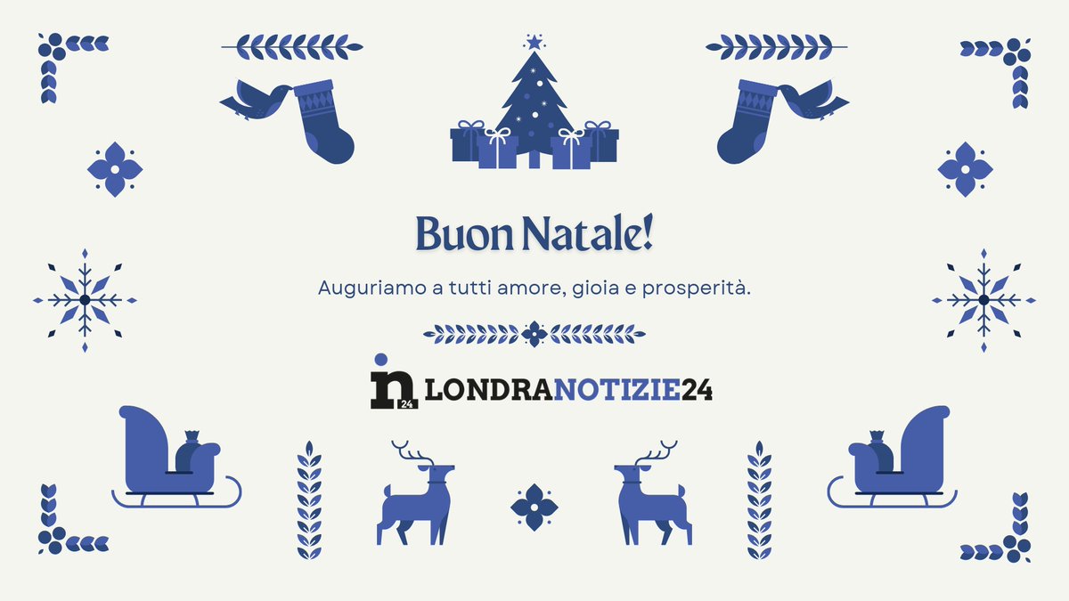 Buon Natale da Londra Notizie 24
#Natale@ItalyinLDN @comites_londra  @ItalyinUK @ItalyinMCR @ItalyinEDI @ITALondon_  @inigoinLND @TALENTEDITUK @ilCircoloBazaar

Londra Notizie 24 augura Buon Natale a tutti e Vi dà appuntamento al 27 dicembre.

londranotizie24.it/buon-natale-da…