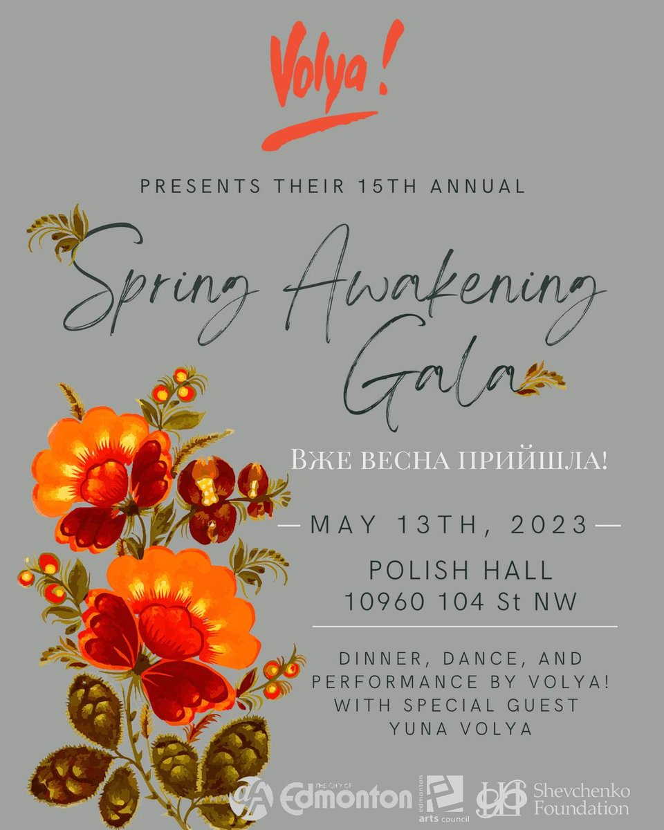 VolyaDancers's tweet photo. We are excited to announce our 15th annual Spring Awakening Gala. It will be at the Polish Hall on May 13th. Tickets are now available, table seating is first come first serve.

https://t.co/WNLubSlPsc https://t.co/Puf5spO93o