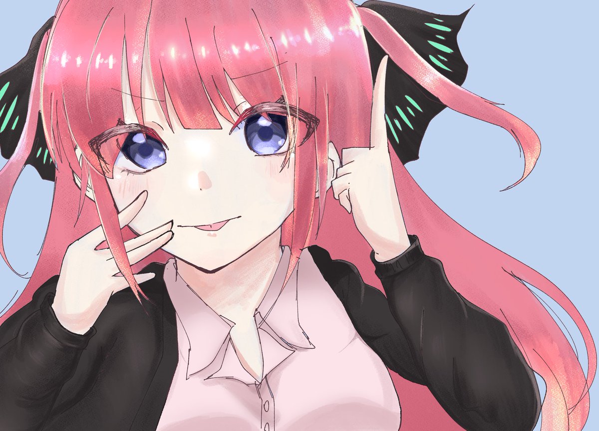 さゆぴさんがTwitterに投稿した中野二乃(五等分の花嫁)のイラスト。