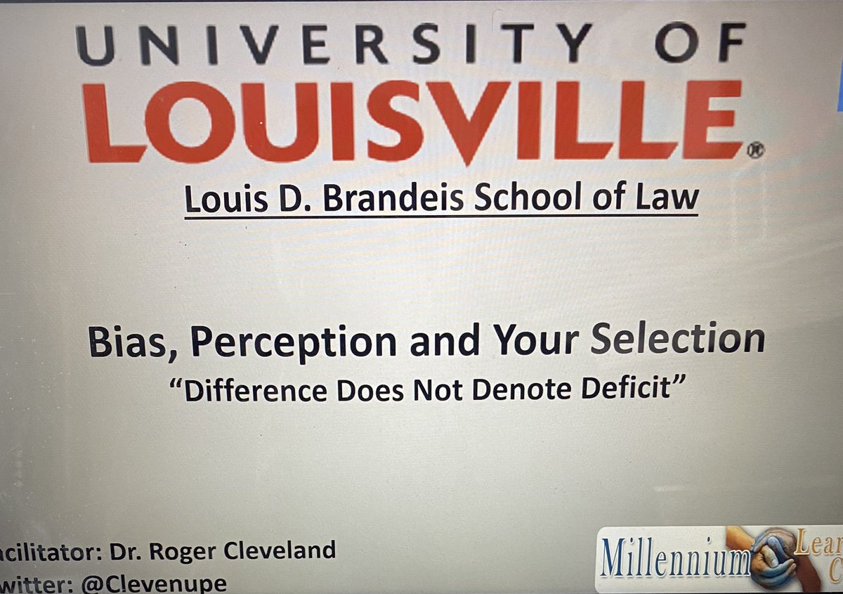 Spent the afternoon with students, faculty and leadership at The University of Louisville’s Louis D. Brandeis School of Law.
“Difference Does Not Denote Deficit”