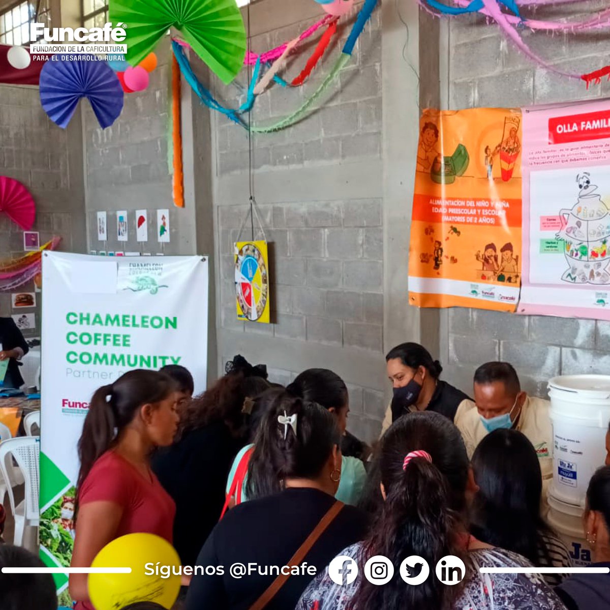 Funcafé participó en la Feria Alimentaria y Nutricional que realizó Comisión Municipal de Seguridad Alimentaria y Nutricional (COMUSSAN) de la comunidad Cacum, Malacatancito, Huehuetenango, para dar a conocer las acciones de seguridad alimentaria y nutricional.