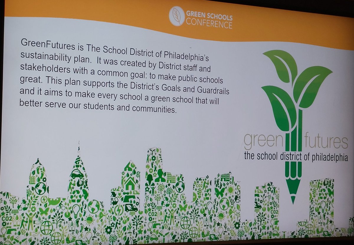 Learning this morning at the Green Schools Conference #GSC23 about the amazing Green & Sustainability work happening in @PHLschools. Ideas for @wcpss @Lindsay4Wake @HeagartyWCBOE @swansonforwake @Monika4Schools @SamuelHershey @WingForWake @Cheryl4Wake @wcpssmagnets