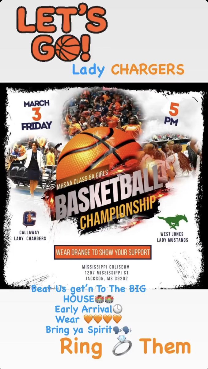 Ms_4_Nine's tweet photo. We’re 1 WIN Away from being 💍’ed …. Let’s Goooooo🧡🏀💙🧡🏀 LADY CHARGERS #BeatUsToTheBIGHOUSE🏟️ #WeGotTheSPIRIT🗣️🗣️ https://t.co/8GMOAh22wC