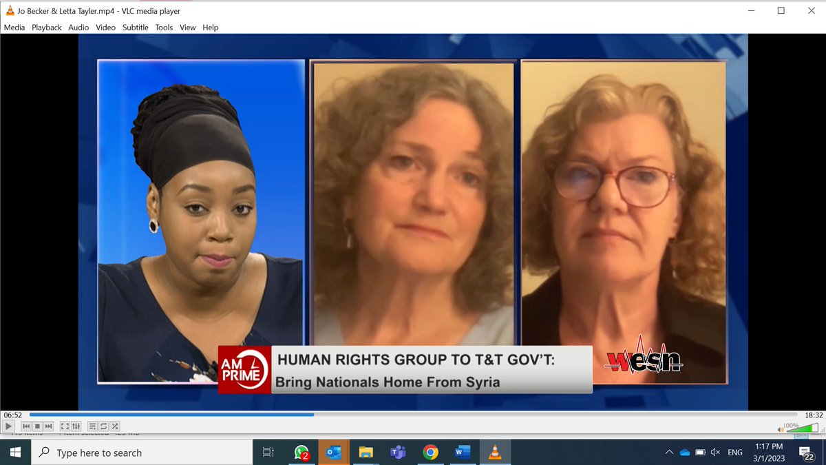 lettatayler's tweet photo. 3/ It's gratifying to see #AMPrime and other #TrinidadandTobago media take an active interest in @jobeckerhrw's and my new @hrw report on the plight of Trinis unlawfully detained in northeast Syria: https://t.co/aJGwEtyqxC https://t.co/3yyPylAWyK