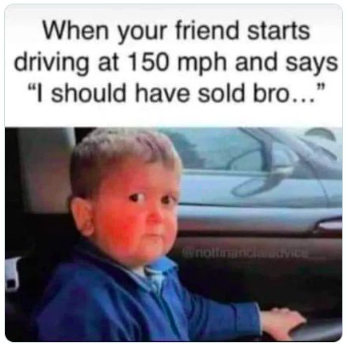 Catch me reaching for the "oh shit" handle
#crypto #cryptomeme #iykyk