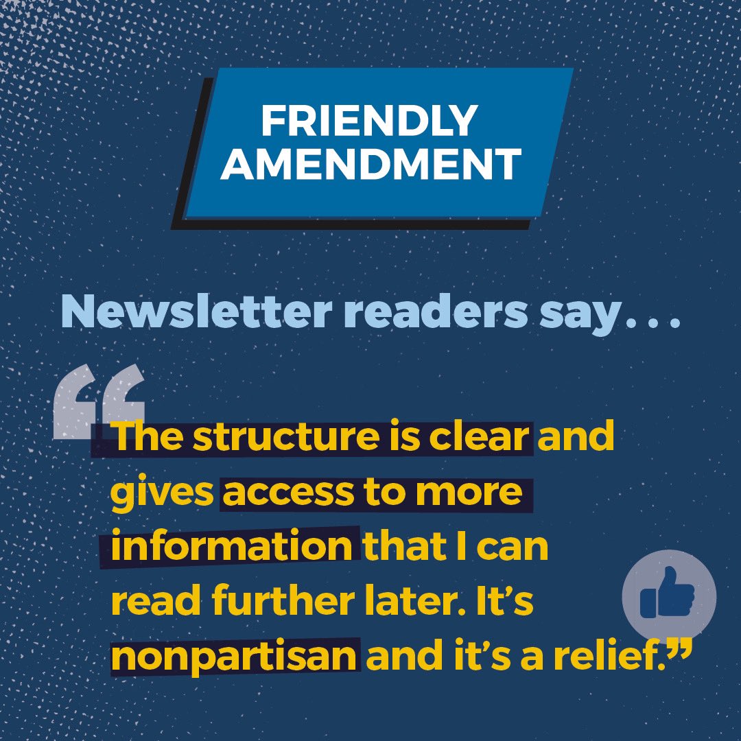 OhioRiverSouth's tweet photo. We love hearing from our #FriendlyAmendment readers! Every week of the GA General Assembly our team delivers legislative &amp; political intelligence to your inbox in a concise &amp; engaging format.

Sign up to get ORS insights in your inbox today! https://t.co/cJjPwlRL05 https://t.co/2XBBw3DVYq