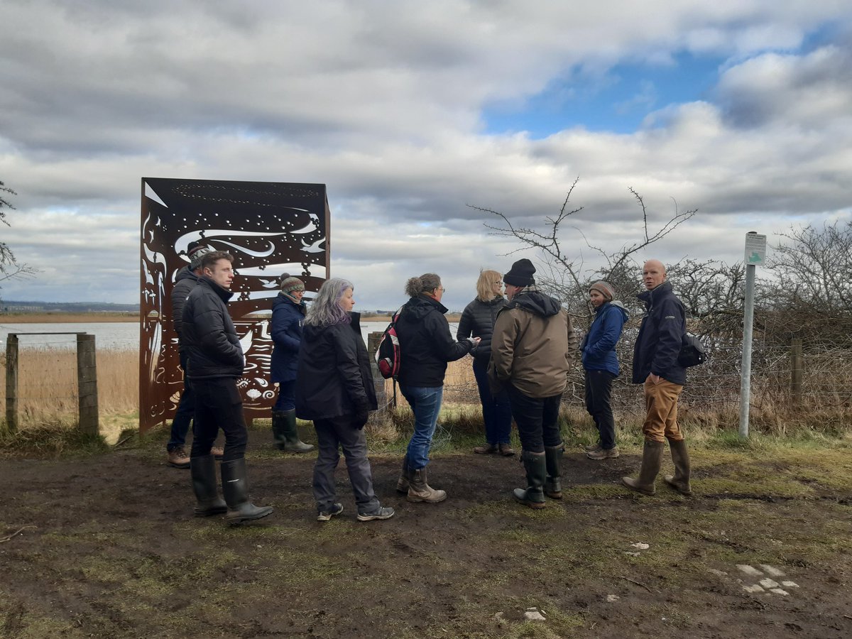 During our second day we visited the @RSPBScotland Skinflats reserve and met up with the wider @innerforth partnership initiative. So much food for thought to take home from partnership working, restoration techniques, funding to policy and more! Thank you for having us!