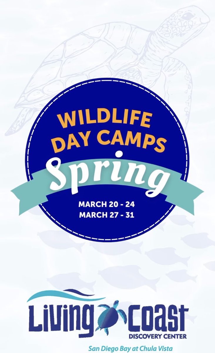 Spring Break at @thelivingcoast With options for Pre-K through 9th grade,they’ve got something for every wildlife lover in the family. Head to the link below for a coupon: passporttosandiego.com/company/living…