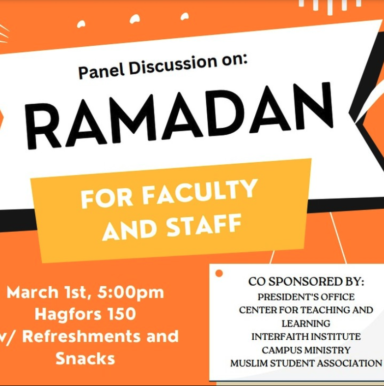 Today! Join <a href="/interfaith_au/">interfaithinstitute</a> and campus partners for a panel discussion on Ramadan, best practices, and how to support those in our community who observe this month of fasting. See you at 5:00 pm in Hagfors 150.