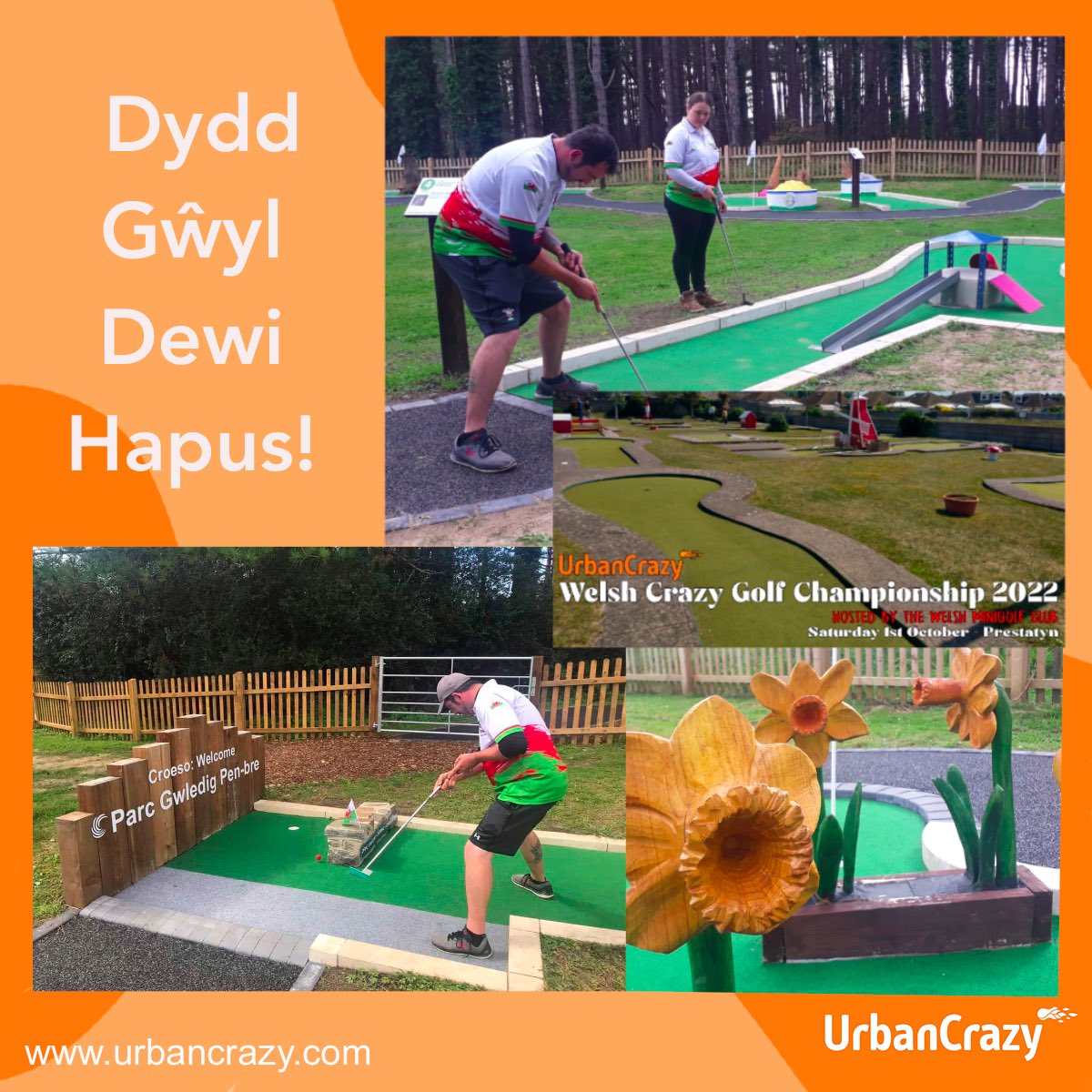 Wishing all our friends in Wales "Dydd Gŵyl Dewi Hapus" today with a special shout out to all those at the Welsh Minigolf Club and Pembrey Country Park <a href="/ParkPembrey/">ParkPembrey</a> ⛳️🏴󠁧󠁢󠁷󠁬󠁳󠁿 

#stdavidsday #DyddGŵylDewiHapus #happystdavidsday #welsh #wales #welshcelebration #visitwales