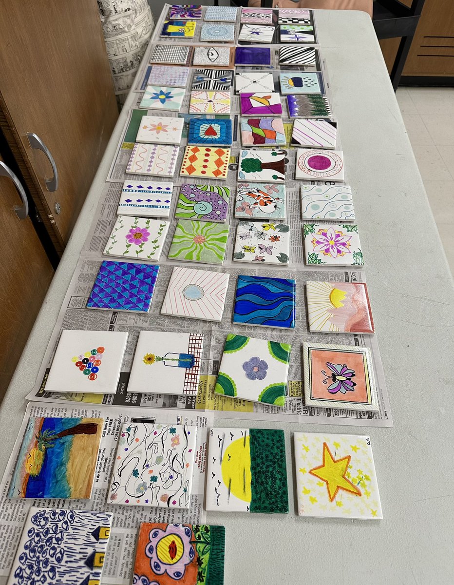 LZHSFCS's tweet image. Interior design students created tile coasters to demonstrate everything they’ve learned about elements &amp;amp; principles of design. They all really showcased their skills &amp;amp; talents within their final coasters! #InteriorDesign #ElementsOfDesign #BetterTogetherD95