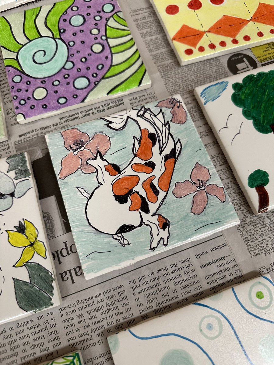 LZHSFCS's tweet image. Interior design students created tile coasters to demonstrate everything they’ve learned about elements &amp;amp; principles of design. They all really showcased their skills &amp;amp; talents within their final coasters! #InteriorDesign #ElementsOfDesign #BetterTogetherD95