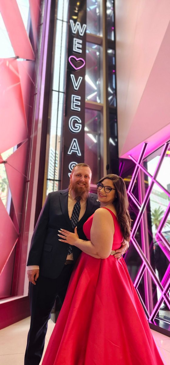 Yesterday I married my best friend! Had to do it #MagentaStyle in my Magenta wedding dress @TMobile 💗 #stillcustomerobsessed #magentadress #tmobileforlife #wifeystatus #LasVegas