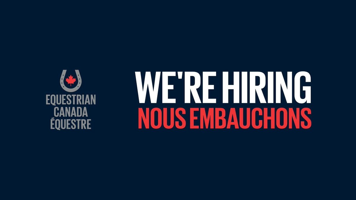 🚨 Equestrian Canada Career Opportunity! 

Coordinator, Jumping

➡️: bit.ly/3IZIVTz

🚨 Nouveau poste disponible chez Canada Équestre!

 Coordonnateur(-trice), Saut d’obstacles

➡️ : bit.ly/3IZIVTz