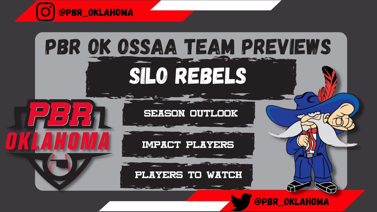 PrepBaseballOK's tweet photo. PBR OK OSSAA TEAM PREVIEWS: SILO REBELS

@RebelsSilo  ended the 2022 campaign at a perfect 30-0 record capturing the 2A State Title and will look to run it back with a talented roster and some impact bats in the middle of the order

🔗 for Preview:  https://t.co/B6kmReqGjZ https://t.co/2xFHAeNDFm
