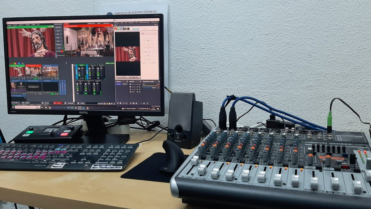1080producc's tweet photo. 🔴Durante la pasada semana tuvimos el placer de colaborar junto al equipo de comunicación de la @hdadstagenoveva en el Solemne Quinario en honor a Ntro. Padre Jesús Cautivo.
#streaming #directo #comunicación #hdadsantagenoveva #quinariocautivo23
#cautivo #eltirodelinea #cuaresma https://t.co/MY7xGBioKj