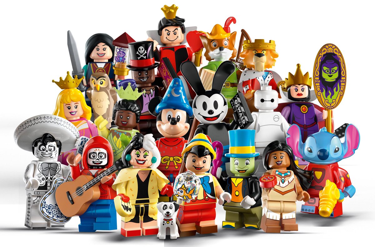 Bricksandmore1's tweet photo. Latest series of #lego Minifigures announced and due for release 1st May!! What’s your favourite?! #disney #Disney100 #cmf https://t.co/rYP7tmzLU4
