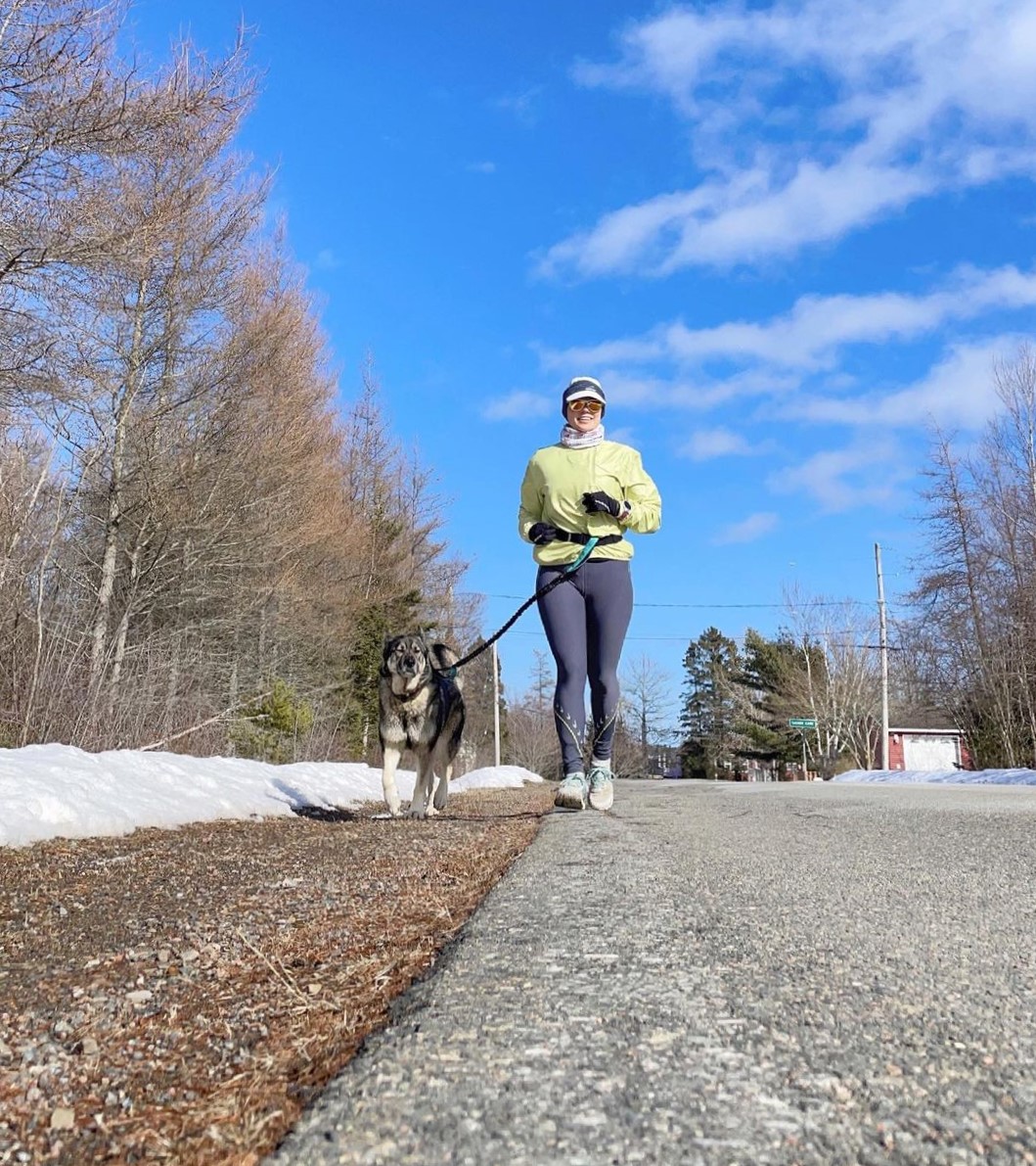 It's amazing how big of a change walking and running with a hands-free leash can do!