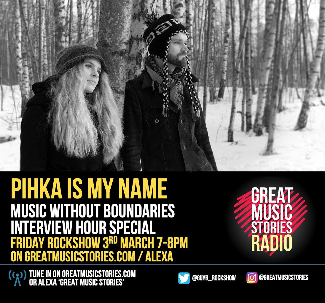 On Friday's rock show, we're back to Finland for an engaging chat with @pihkaismyname - following their collaboration with @amongstliars, we talk further about appreciating music without boundaries. new music too! 
Friday 7-8pm on greatmusicstories.com. Marvellous