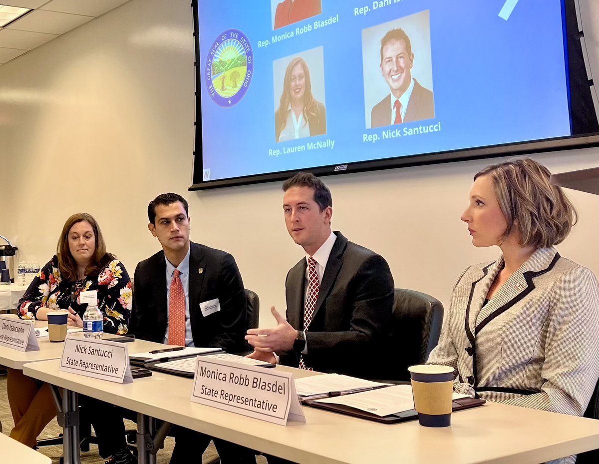 Our GR Council heard from some freshman legislators this morning, learning about their priorities for the next 2 years, especially surrounding workforce development. Thank you Reps. <a href="/lmcnallyytown/">Lauren McNally</a>, <a href="/Isaacsohn/">Dani Isaacsohn</a>, <a href="/NickSSantucci/">Rep. Nick Santucci</a> &amp; <a href="/MBlasdel79/">Monica Robb Blasdel</a> for joining us!
