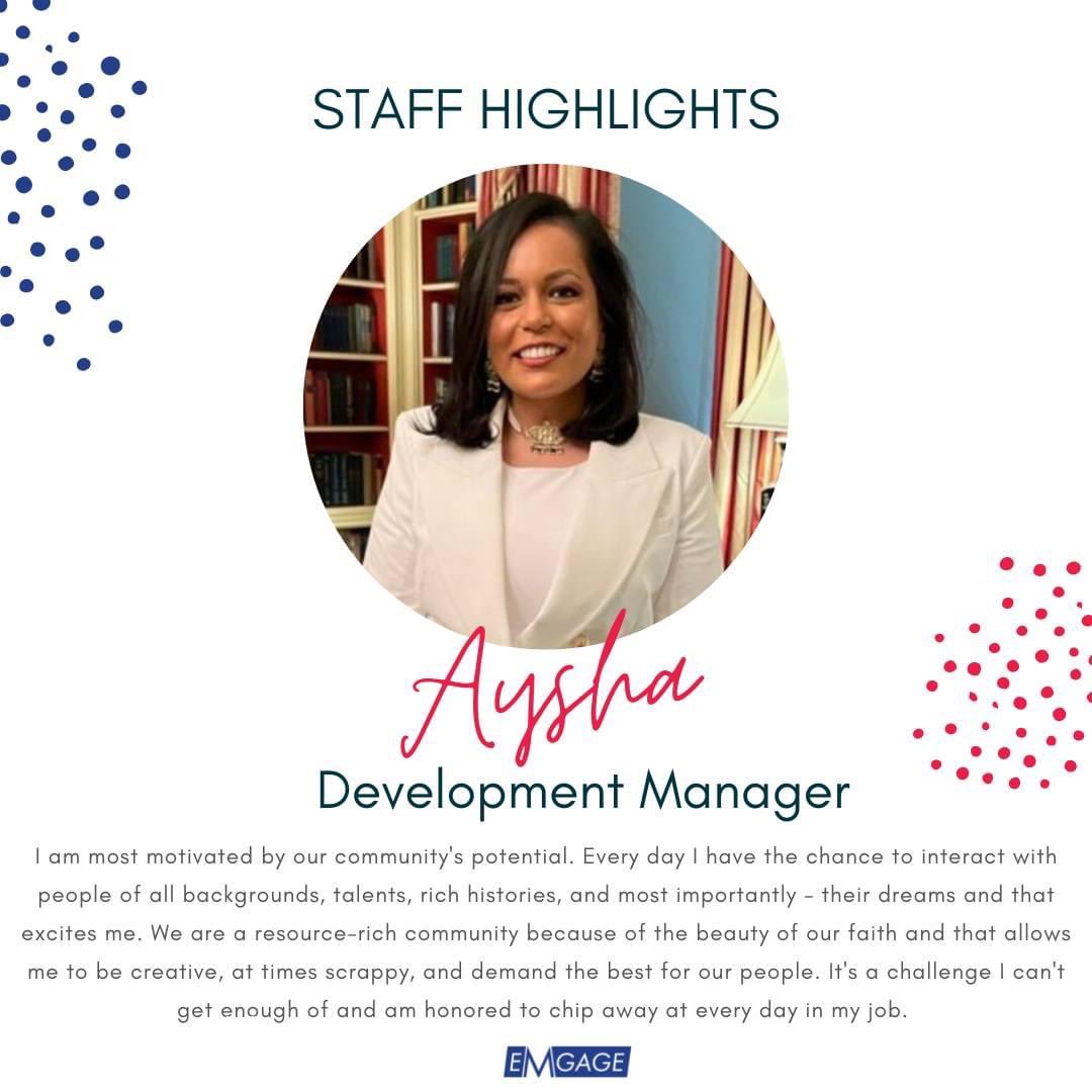 What better way to kick off #WomensHistoryMonth then with a staff highlight about our own history maker, Aysha Ahmed. Aysha is our Development Manager and local ray of sunshine. Read more about what drives her below!