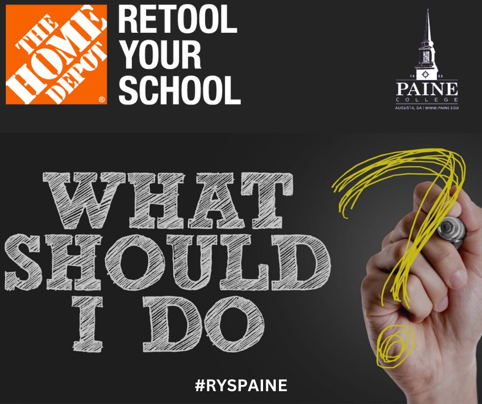 PaineCollege82's tweet photo. What should you do today? VOTE!! The Home Depot Retool Your School Campaign is back and Paine is Powering Up to Win!
Vote Daily -- Vote Often
Vote Online: https://t.co/90jY834wsT
Vote on Instagram & Twitter – Enter #RYSPAINE for your vote to count.
#InItToWinIt #growingPaine https://t.co/smjqqS3wDk