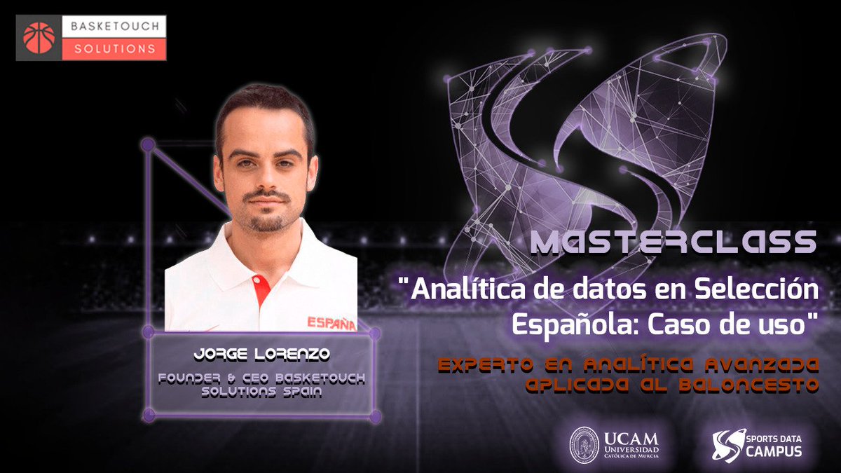 Hoy es un día MUY ESPECIAL. En el Experto de Analítica Avanzada aplicada al Baloncesto, de <a href="/SportsDataCamp/">SPORTS DATA CAMPUS</a>, vamos a poder asistir a la Masterclass de <a href="/JLbasket/">Jorge Lorenzo | Entrenador de baloncesto</a>, analista de <a href="/BaloncestoESP/">Baloncesto España</a> y CEO de <a href="/basketouch/">Basketouch Solutions Spain</a>, la cual nos hace muchísima ilusión🥳

Vamos a disfrutarlo🏀📊