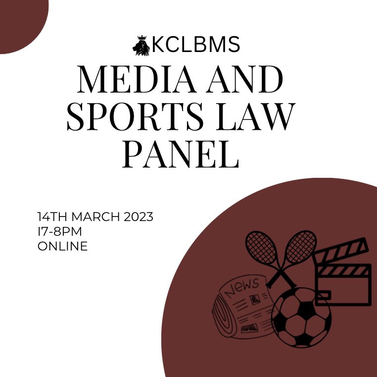 KCLBMS is excited to present the Sports and Media Law Panel happening online on March 14th from 7-8PM. Come and get to know the life of a sports/media law practitioner at the Bar with barristers from several renowned chambers. Register on our website!