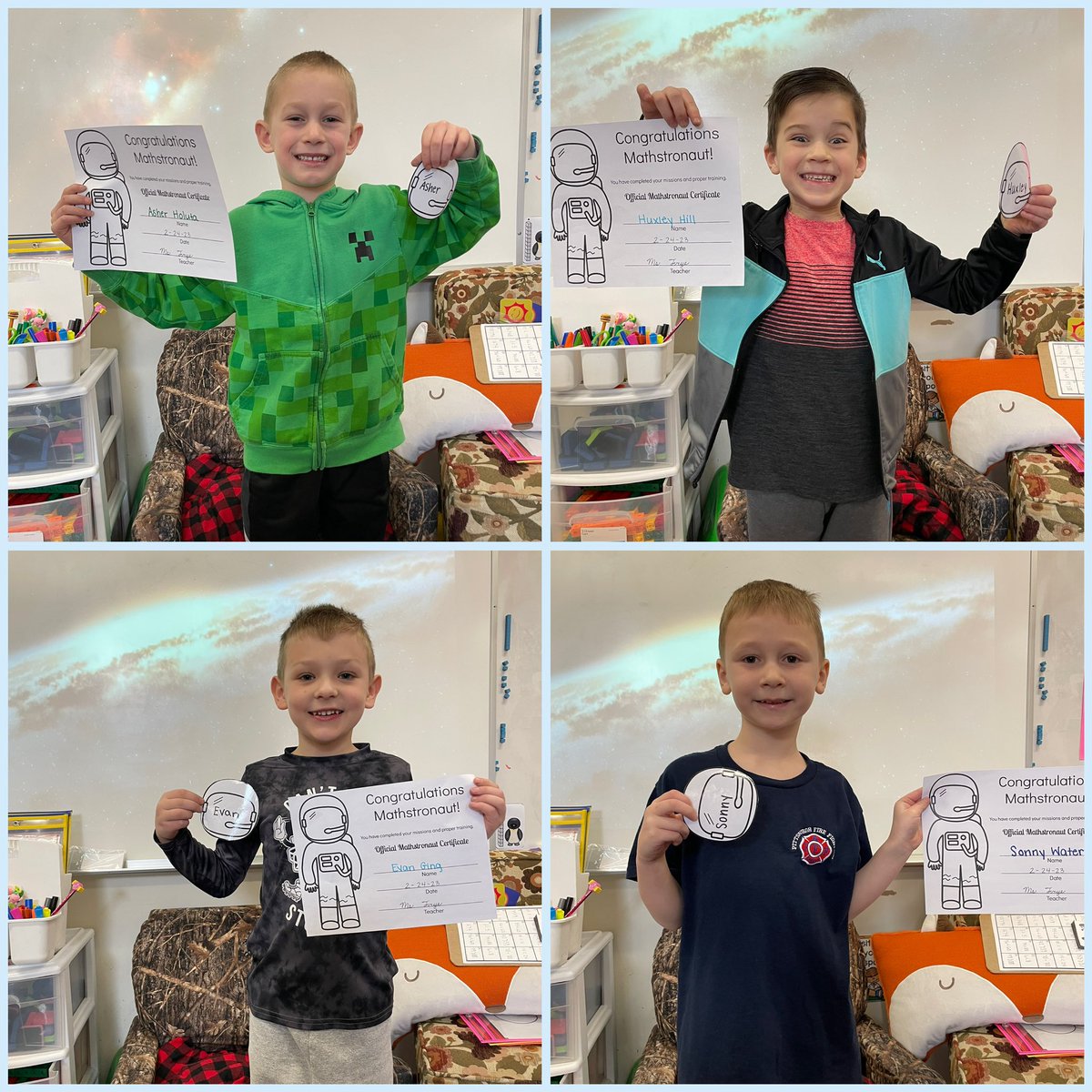 Ms. Frye (@missfrye14) on Twitter photo Our first graders in #CKLA have been learning about space. Over the past few weeks we have been participating as mathstrnauts, traveling through space, completing math missions. We have officially completed our training and had a great time doing it!! #WErTJ <a href="/McClellan_WJHSD/">McClellan Elementary</a> Our first graders in #CKLA have been learning about space. Over the past few weeks we have been participating as mathstrnauts, traveling through space, completing math missions. We have officially completed our training and had a great time doing it!! #WErTJ <a href="/McClellan_WJHSD/">McClellan Elementary</a>