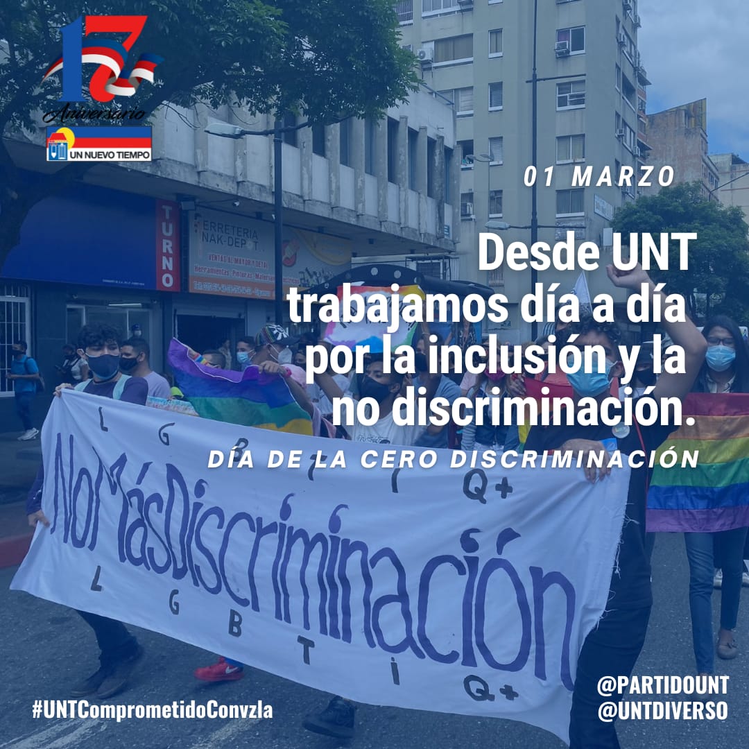Hoy #01Marzo Día de la #CeroDiscriminacion , <a href="/ONUSIDA_VE/">ONUSIDA Venezuela</a>  destaca cómo la despenalización de las poblaciones clave y las personas que viven con el VIH salva vidas y ayuda a avanzar en el final de la pandemia del sida. #UNTComprometidoConVzla