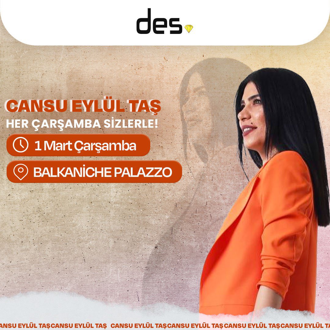 des_muzik's tweet photo. Cansu Eylül Taş, Bu Akşam Balkaniche Palazzo Sizlerle! ✨🍀 https://t.co/phv13aFASC