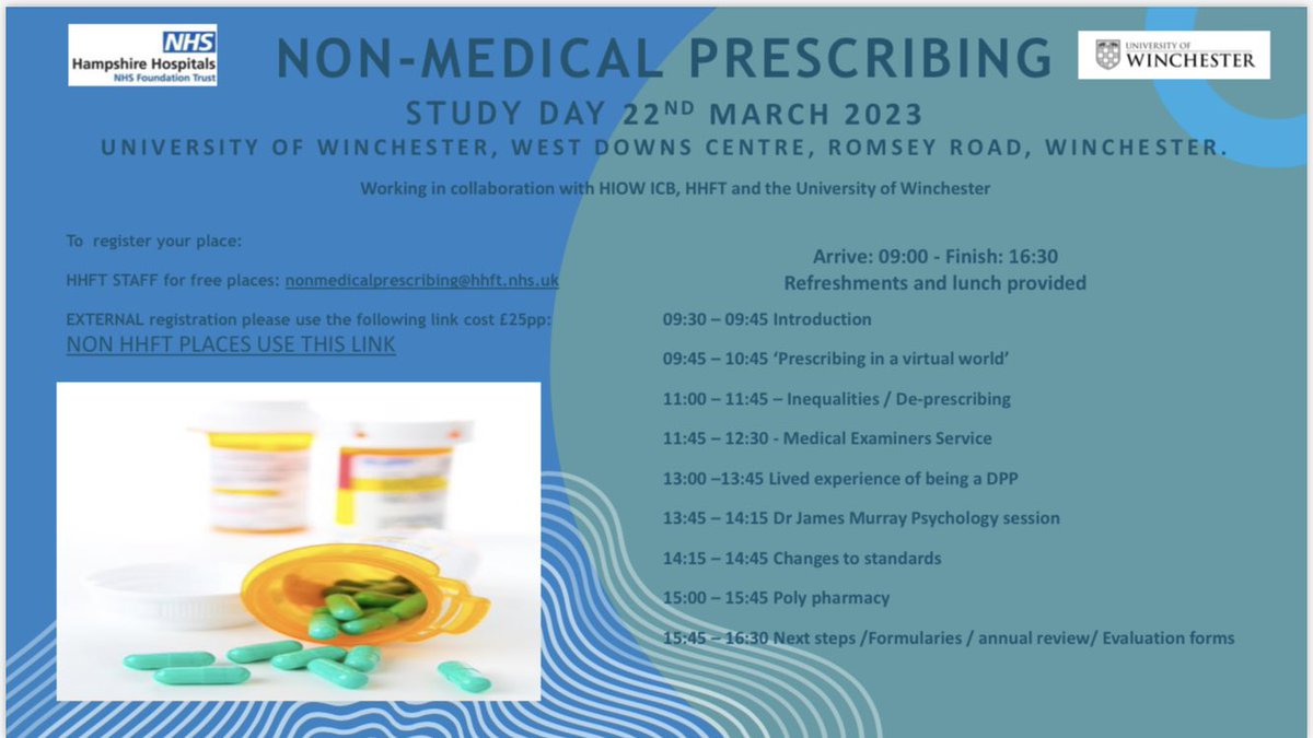 It’s March and that means the non medical prescribing study day is less than a month away! Thanks to both our HHFT colleagues and university partners for making this possible. Very excited to check in with some of our HHFT prescribing colleagues @_UoW @HHFTnhs