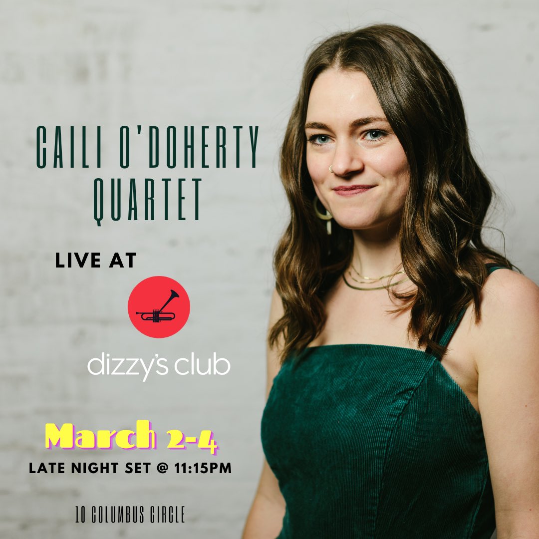 Excited for my residency at Dizzy’s Club <a href="/jazzdotorg/">Jazz at Lincoln Center</a> starting tomorrow March 2-4 (Thurs-Sat) for the Late Night Set at 11:15pm. Hope to see you there!

#cailimusic #cailiodoherty #cailiodohertyquartet #jalc #dizzysclub #jazzatlincolncenter #bam #livemusic #nycmusic