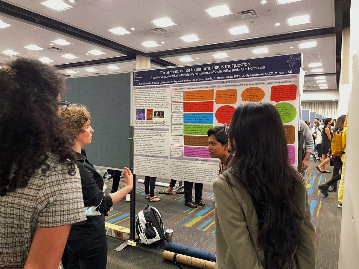 raagalika's tweet photo. I attended my first every academic conference &amp; presented the amazing work that @niranjanar_ @pratul1508 @akshaj and I did under the mentorship of @PoorviIyer at #SPSP2023!!
To receive so much love and recognition for your work as a first gen undergrad felt absolutely surreal! https://t.co/phv557BWON