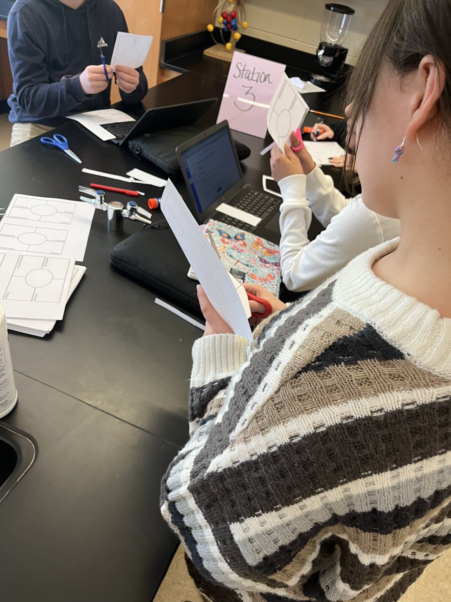 ScienceSnyder's tweet photo. Reviewing speed, acceleration &amp; velocity using 4 stations over the next two days: analyzing hurricanes, Frayer vocabulary models, a force simulator, and testing out our acceleration rates @CMSFalcons200 @WoodstockD200 #handsonlearning #sciencethroughexploration https://t.co/OI2mjR6UF2
