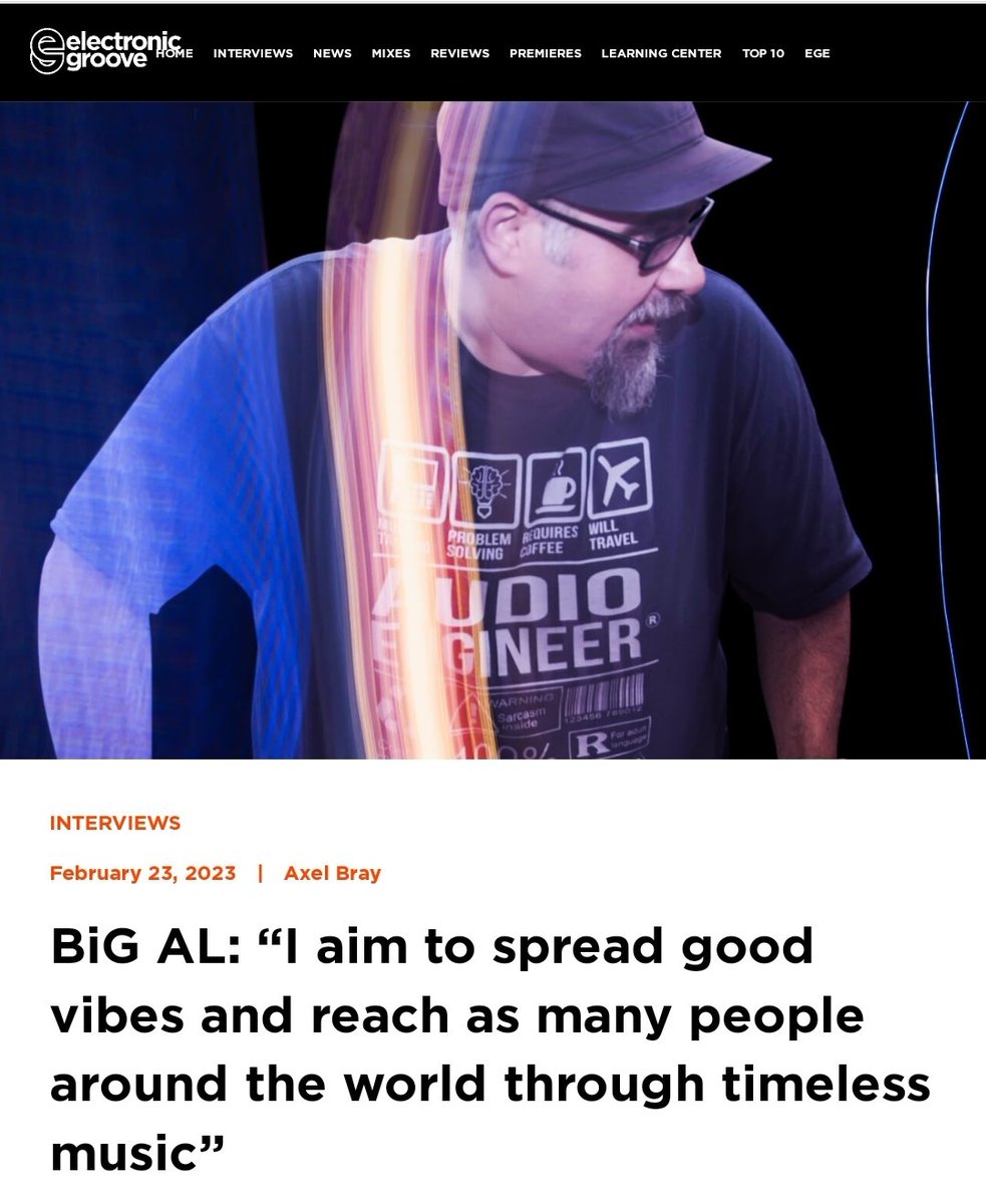 New interview with BiG AL via Electronic Groove, discussing his new release on our label and more! 

electronicgroove.com/interview-big-…

<a href="/EGpodcast/">Electronic Groove</a> 
#electronicmusic #housemusic #deephouse #melodichouse