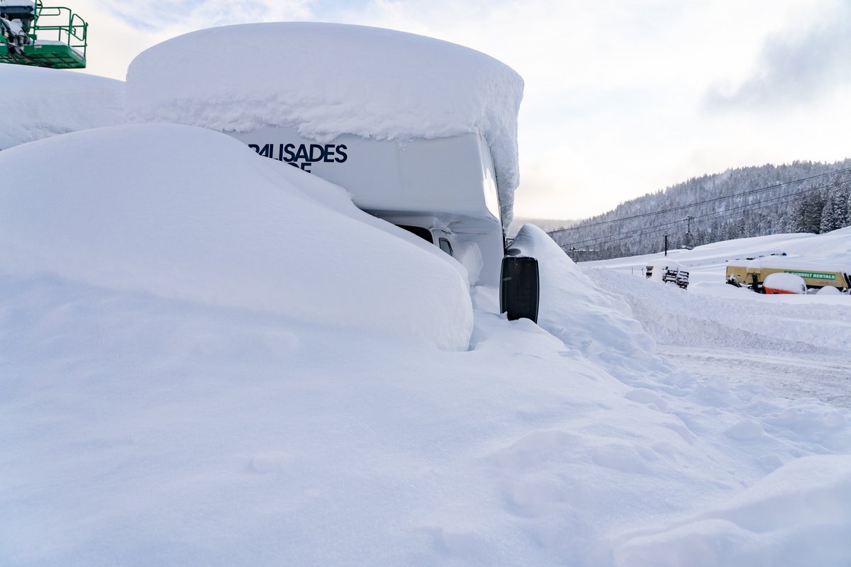 palisadestahoe's tweet photo. After another 18 inches of snow overnight, our storm total over this week is up to 146 inches! That's over 12 FEET of snow‼️ This is the snowiest Oct-Feb period since 1970 as recorded by the Central Sierra Snow Lab near Donner Summit 🤯
Ops blog: https://t.co/Ybk9PQ98A4 https://t.co/N5ZJhUoObu