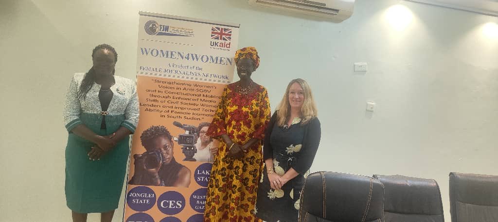 Guwa Ta Mara. Congratulations to the Female Journalists Network on the launch today of 🇬🇧 sponsored Women4Women project, strengthening 🇸🇸 women’s voices in Anti-GBV & constitution making through media & civil society training. #SSOT #EndGBV #Actforgenderequality