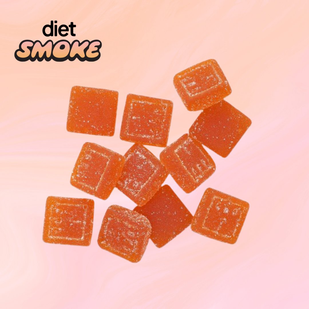 Relax and chase your bliss as you indulge in this yummy fruity treat! 🍑 It has the same calming effects of CBD, but none of the THC, so you can get your dose of relaxation.🤩 Shop now and treat yourself! 🔗 dietsmoke.com #dietsmoke #CBD #lowsugar #fatfree