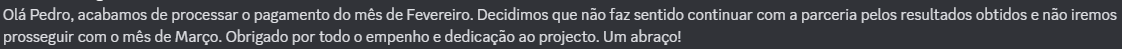 Sendo que não sou um guardanapo de usar e deitar fora, sinto que o fui para esta marca tão conhecida pelo mundo do streaming em Portugal.
Eu sei que muitos não se preocupam com isto, mas trabalhar de graça não obrigado. 🤡
