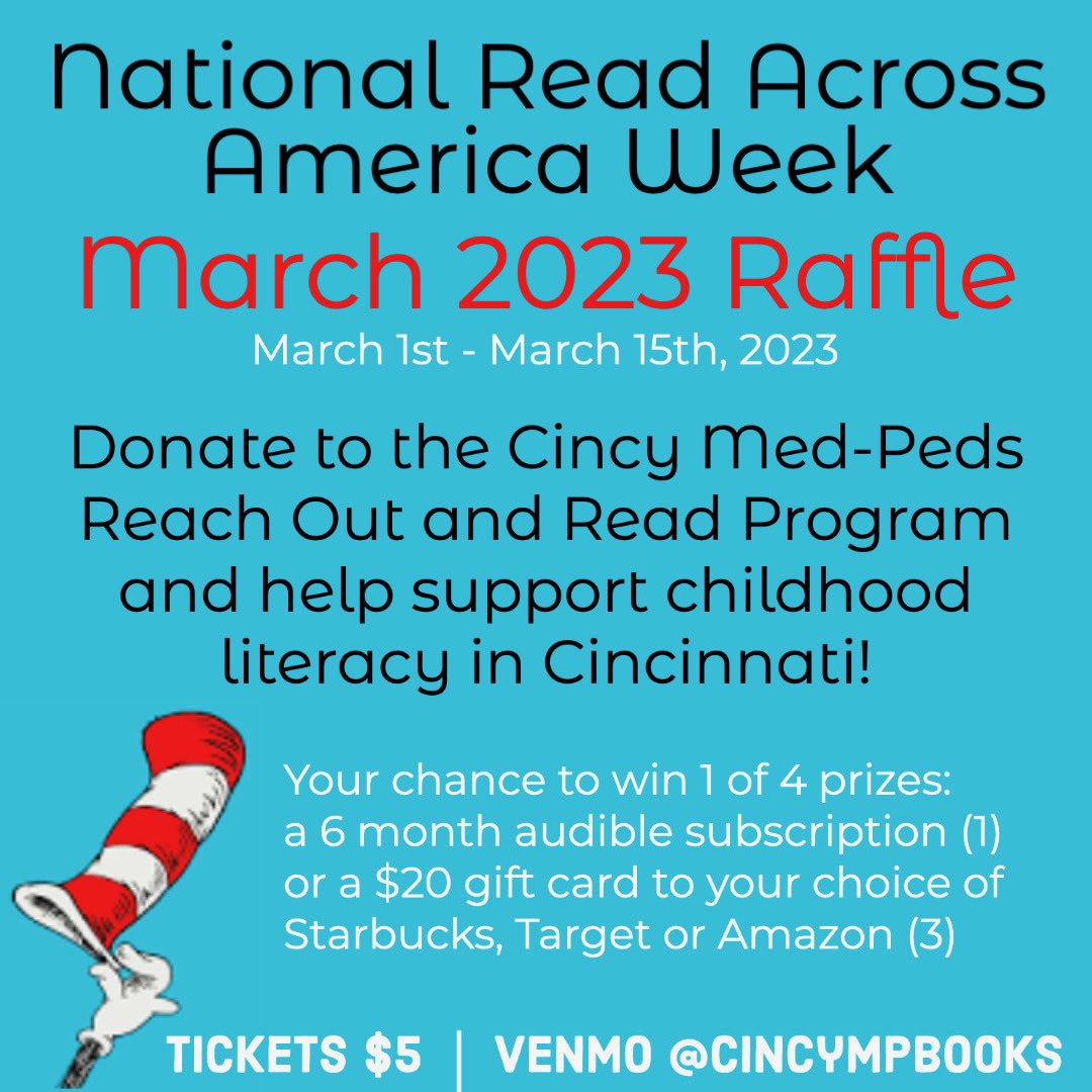 We are excited for our annual raffle to support the Reach Out and Read program for our Med-Peds clinic. Enter to support child literacy and to win fabulous prizes!