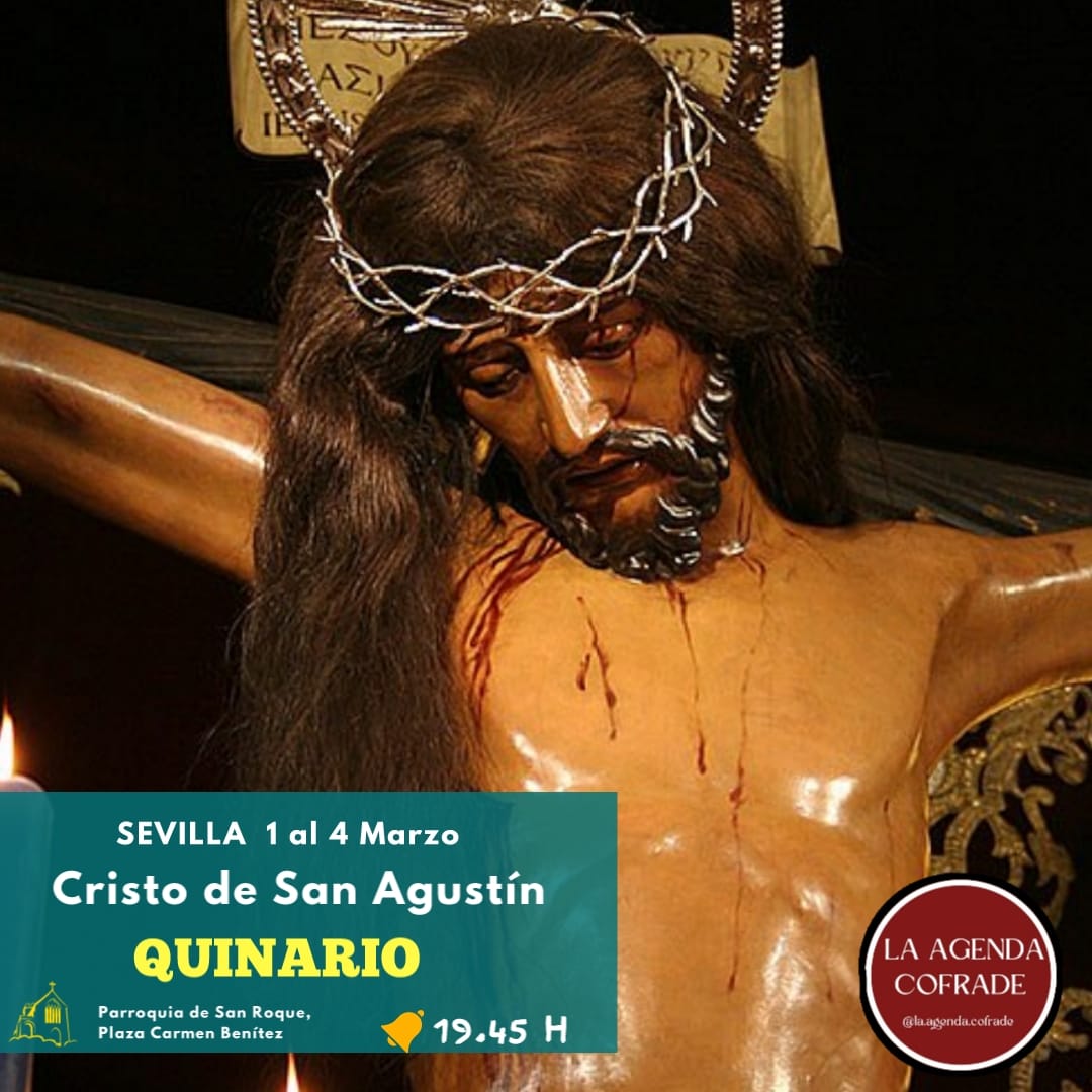 QUINARIO en honor al Cristo de San Agustín (hdad de San Roque Sevilla)
@hdadsanroque 
⛪Iglesia de San Roque 
⏰19:45pm
#semanasanta #sevilla #cuaresma2023 #sanroque