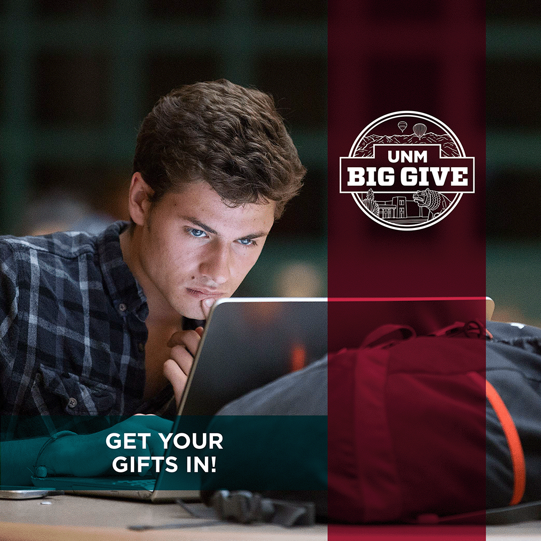 UNM Honors (@unmhonors) on Twitter photo Only a couple hours hours remain! Show your support for the Honors College by clicking the link below!
unmbiggive.unmfund.org/s/1959/22/inte… Only a couple hours hours remain! Show your support for the Honors College by clicking the link below!
unmbiggive.unmfund.org/s/1959/22/inte…