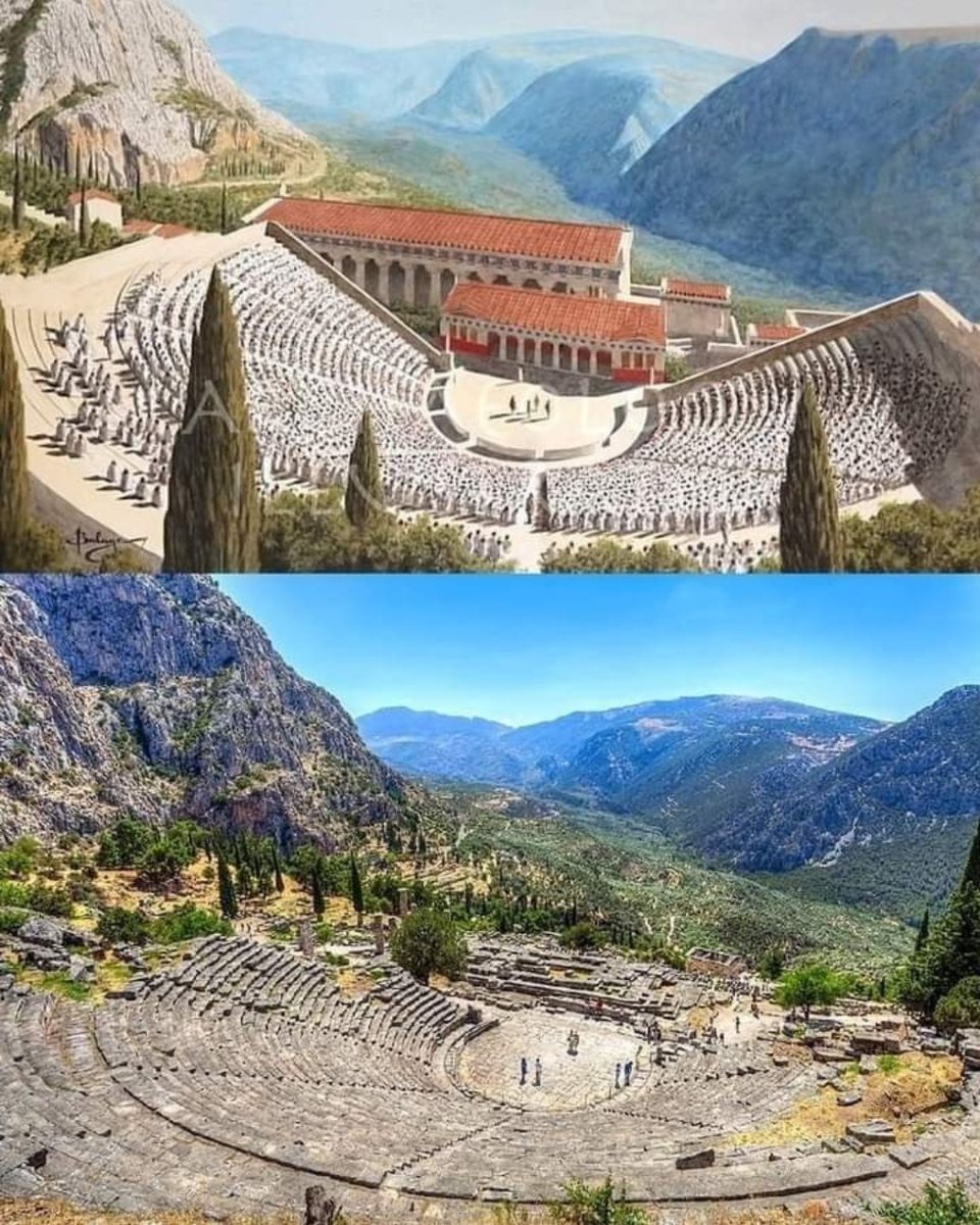 Reconstrucción del antiguo teatro de Delfos (Grecia), del siglo IV a.C., tenía capacidad para 5.000 espectadores.

📸 por Greece High Definition.

#AntiguaGrecia #Grecia #Arqueología #curiosidades #MasSabios