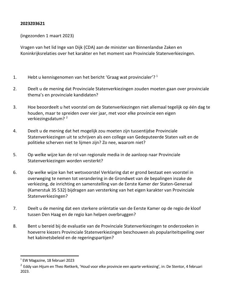 Hoe bevrijden we provinciale statenverkiezingen uit de houdgreep van de nationale coalitiepolitiek?

Mooi dat ⁦<a href="/i_dijk/">Inge van Dijk</a>⁩ (CDA) nu Kamervragen stelt n.a.v. mijn opiniebijdrage met ⁦<a href="/TheoRietkerk/">TheoRietkerk</a>⁩ en publicatie hierover door⁩ ⁦<a href="/Else4WBDenHaag/">Carla Joosten</a>⁩