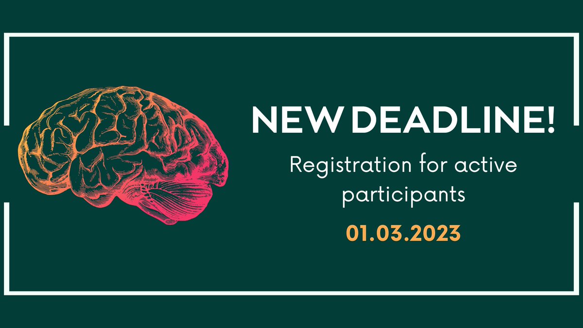 ❗Today is your last chance to sign up as an active participant ❗
Registration closes at midnight, so there are only a few hours left. After that date, you will still be able to register as a passive participant until the 6th of March.
Register here: forms.gle/tw8seD76rkJ7fG…