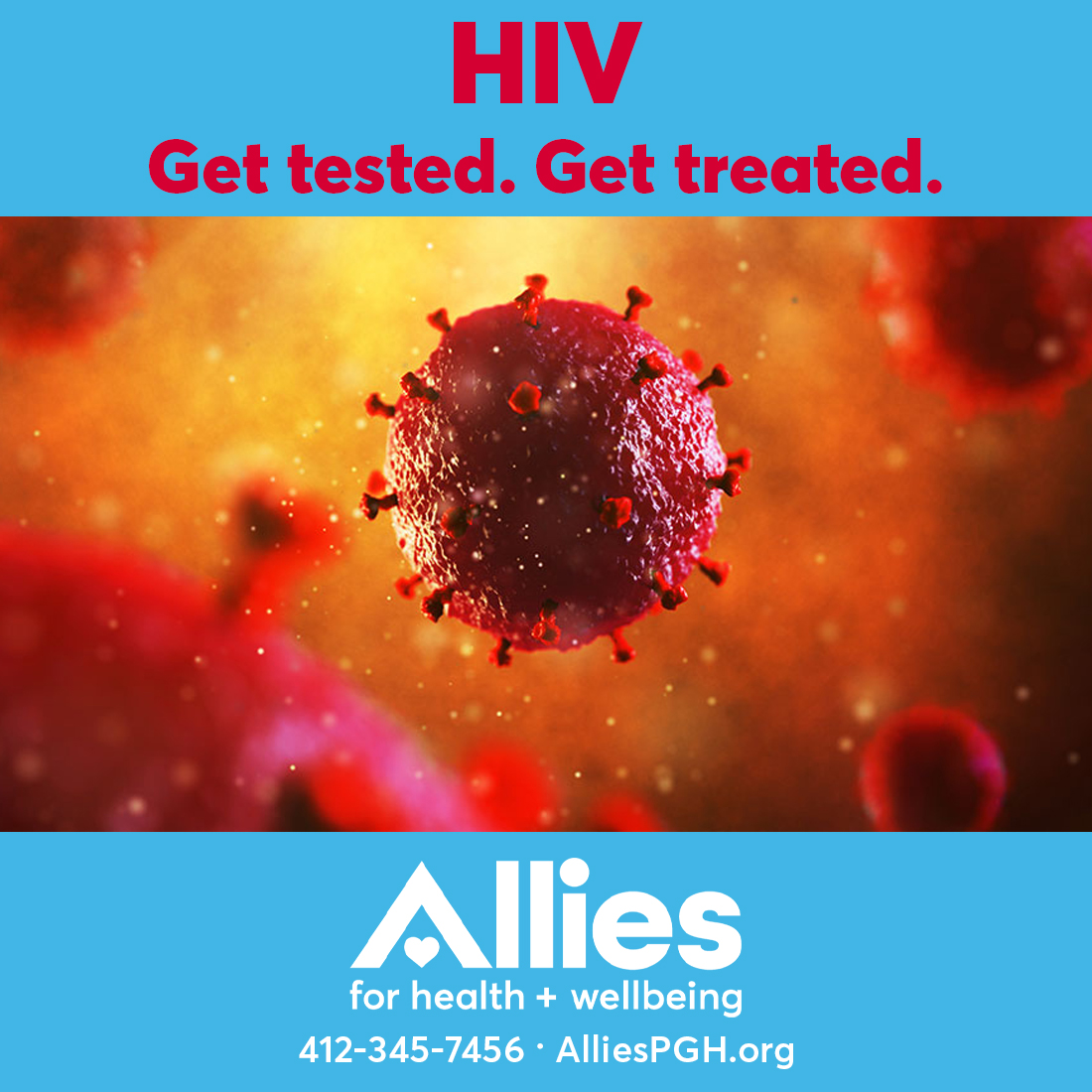 Blacks/African Americans and Hispanics/Latinos are disproportionately affected by HIV compared to other groups. HIV can be prevented AND treated, but only if you know your status. Visit AlliesPGH.org or call 412-345-7456 today to make an appointment for testing.
