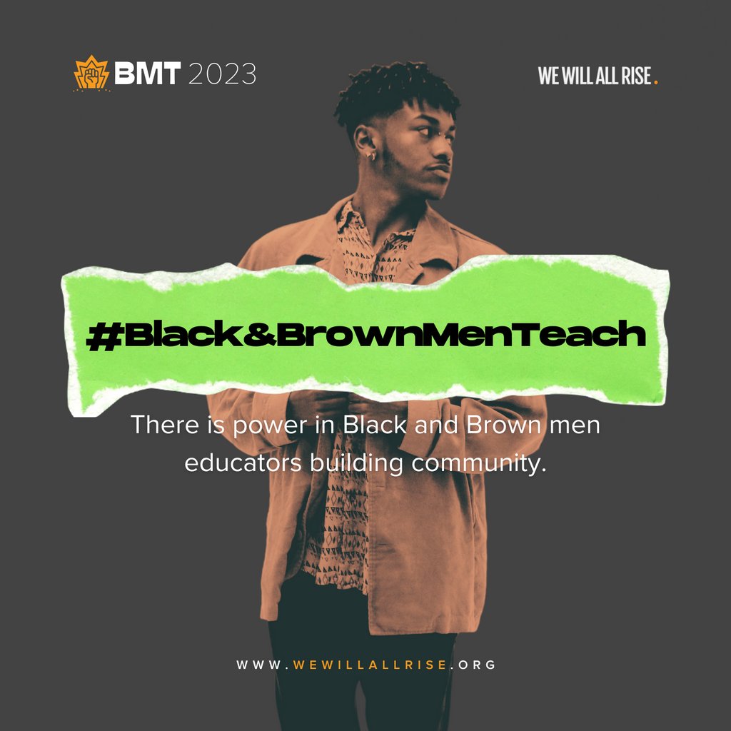 We Will All Rise works to increase the representation of Black and Brown men educators in classrooms and school buildings in the regions where we operate. 

#WeWillAllRise #BMT2023 #Black&amp;BrownMenTeach