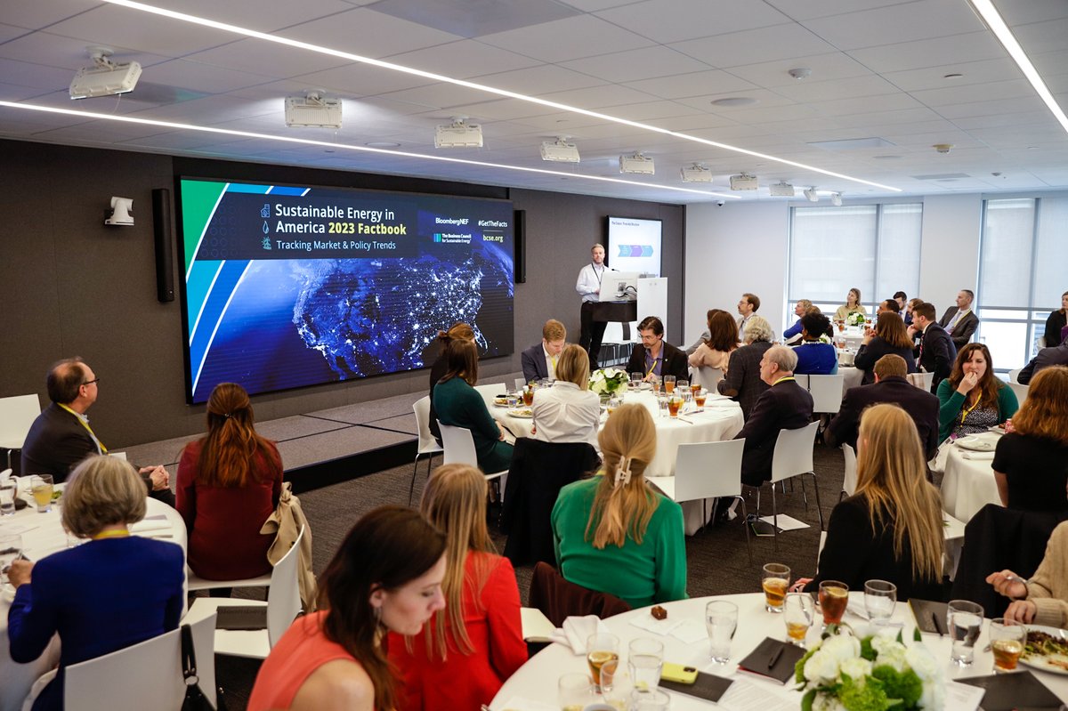 BCSE Clean Energy (@bcsecleanenergy) on Twitter photo BCSE is thrilled to be releasing the #SustainableEnergy in America #2023Factbook today in Washington, DC with <a href="/BloombergNEF/">BloombergNEF</a>.
<a href="/Tomrrees/">Tom Rowlands-Rees</a> takes us through the Factbook's findings, saying the passage of the #InflationReductionAct marks the second act of the #cleanenergy transition. BCSE is thrilled to be releasing the #SustainableEnergy in America #2023Factbook today in Washington, DC with <a href="/BloombergNEF/">BloombergNEF</a>.
<a href="/Tomrrees/">Tom Rowlands-Rees</a> takes us through the Factbook's findings, saying the passage of the #InflationReductionAct marks the second act of the #cleanenergy transition.