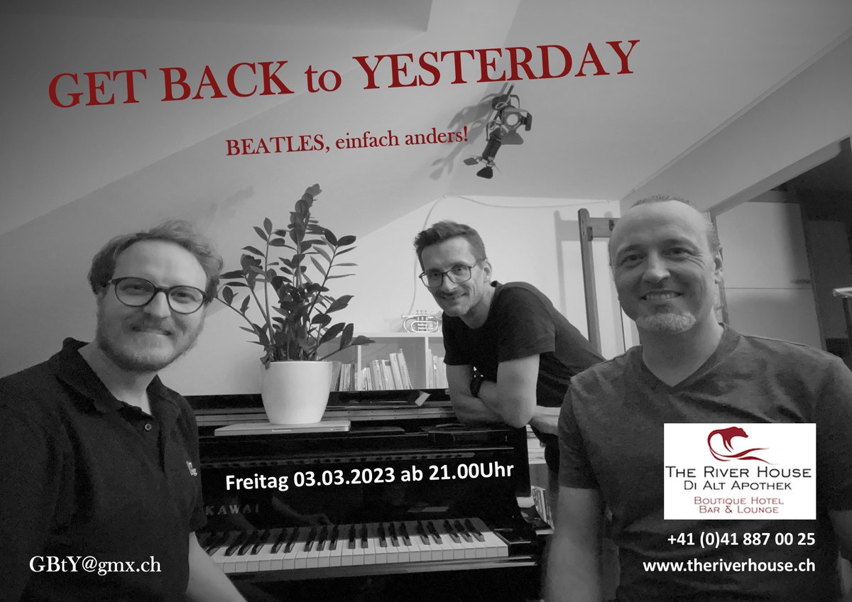 Live in Concert @ The River 
GET BACK to YESTERDAY
More infos @ theriverhouse.ch/event/32845/

#livemusic #andermatt #ferienregionandermatt #ourmountain #ski #snowseason #mountains #inlovewithswitzerland #switzerland #liveconcert #liveband